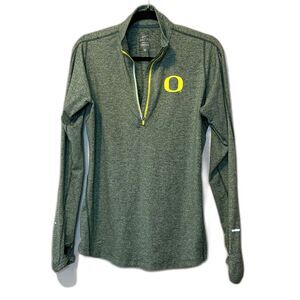 Nike University of Oregon Dri-Fit quarter zip running pull over Women Size L